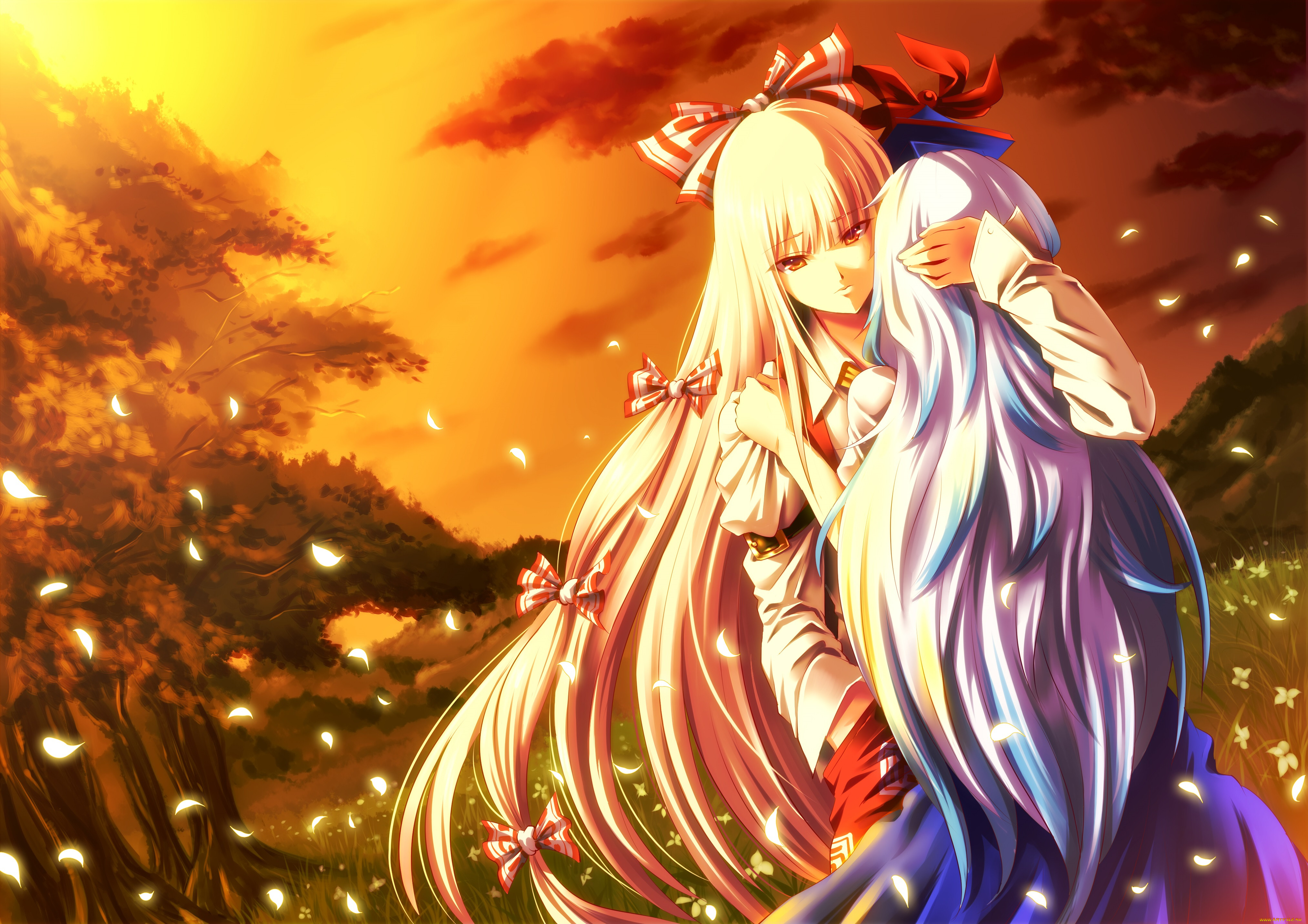 , touhou, fujiwara, no, mokou, , , , , , , kamishirasawa, keine, , , , hijikawa, arashi